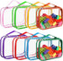 8 Packs Toy Storage Bags with Zipper, Clear PVC Organizing Bags, Reusable