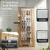 Closet 24 3 Flexzion Over the Door Shoe Organizer - Hanging Shoe Rack for with Clear Pockets and Steel Hooks, Back