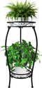 CASIMR 2 Tier Plant Stand Indoor Outdoor, 26.6" Tall Metal Potted Holder