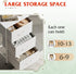 3 Closets, WLIVE Nightstand with Drawers, Fabric Dresser, Organizer Unit, Storage Dresser for Bedroom, Hallway