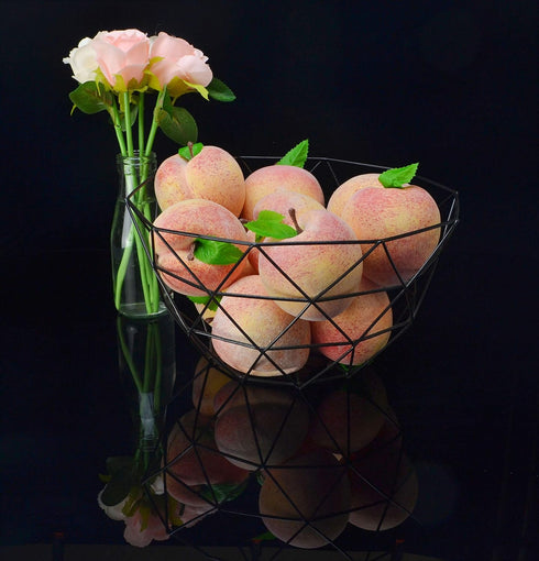 JEDFORE 10pcs Set Fake Fruit Home House Kitchen Party Decoration Simulation Artificial Lifelike Peach