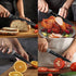 PrinChef 19 Pcs Knife Set for Kitchen, Rust Proof Knives with Acrylic Stand and Sharpener
