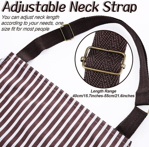 SATINIOR 3 Pieces Women Waterproof Apron with Pockets, Adjustable Cooking Aprons for Baking Household Cleaning