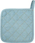 Denim Potholders Kitchen Everyday Basic 8 Inch 100% Cotton Pot Holder, Heat Resistant Hot Pads Set of 3 Light Blue