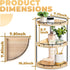 Alytree 3 Counter Counter Countertop Tier Bathroom Organizer, Bathroom Tray and Vanity Organizer, Wood Corner