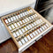 Clear Acrylic Spice Drawer Organizer, 4 Tier- 2 Set Expandable from 13" to 26" for Kitchen Spice Rack Tray