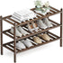Dranixly Shoe Rack, 3-Tier Bamboo Stackable Shelf Storage Organizer, Stand for Closet, Entryway,