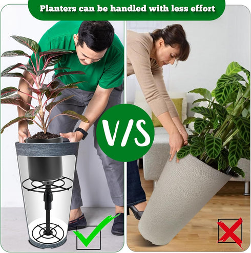 VICAMB 1 Pack 6-10.5in Pots(5.9" 7.87" 9.84" Adjustable Plant Risers for Inside Pots,Metal Planter Lift Inserts Fillers