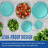 Replacement Lid for Pyrex 5" Storage Plastic Cover, 2 Cup Bowl 7200-PC Turquoise (6-Pack)