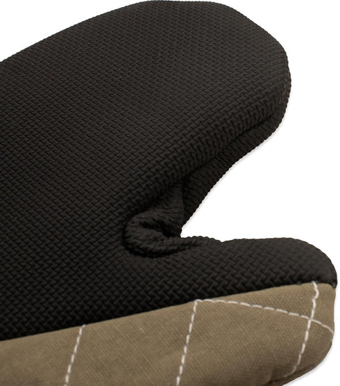 Carlisle FoodService Products 810CM15 San Jamar Textured Neoprene Bestgrip Oven Mitt with Magnet, 15" Length, Tan/Brown