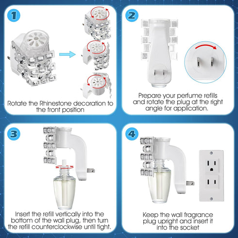 Wall Fragrance Plug in with Night Light, Compatible with Bath & Body Works WallFlower Fragrance