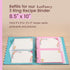 LotFancy 15 Recipe Card Protectors and 5 Dividers, 18 Labels, Recipe Binder Refills, and Tabbed Dividers