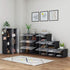 4 16 Closet HOMIDEC Shoe Rack, Tier Shoe Storage Cabinet Pair Plastic Shoe Shelves Organizer for Hallway Bedroom