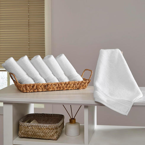 Ozdilek 6-Piece Set 13x13 100% 600 6 Washcloth Turkish Cotton, GSM, Soft, Gentle on Sensitive Skin, Multi-Purpose Use