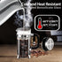 French Press Coffee Maker, 304 Stainless Steel with 4 Filters System, Heat Resistant Borosilicate Glass, BPA-Free