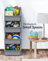 Skywin TidyFriend Stackable Storage Bins - 4-Pack for Organizing Food, Kitchen, and Bathroom Essentials in Grey