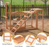 Set GOJOOASIS Chicken Activity Play - Poultry Run with Wood Stand, Ladder, Platforms, Swing, Food Storage, Chicken Toy