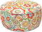 LVTXIII Indoor/Outdoor Inflatable Ottoman with Handle D21 x H9 Inch, Weather-Resistant Round