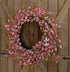 Bibelot 18inch Artificial Forsythia Flower Wreath, Pink, All Year Around Wreath for Front Door, Wedding Home Decor
