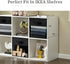 DECOMOMO Storage Baskets for Shelves - 13x15x13 Storage Cube Bins with Clear Window (Kallax / 4pcs, Black)