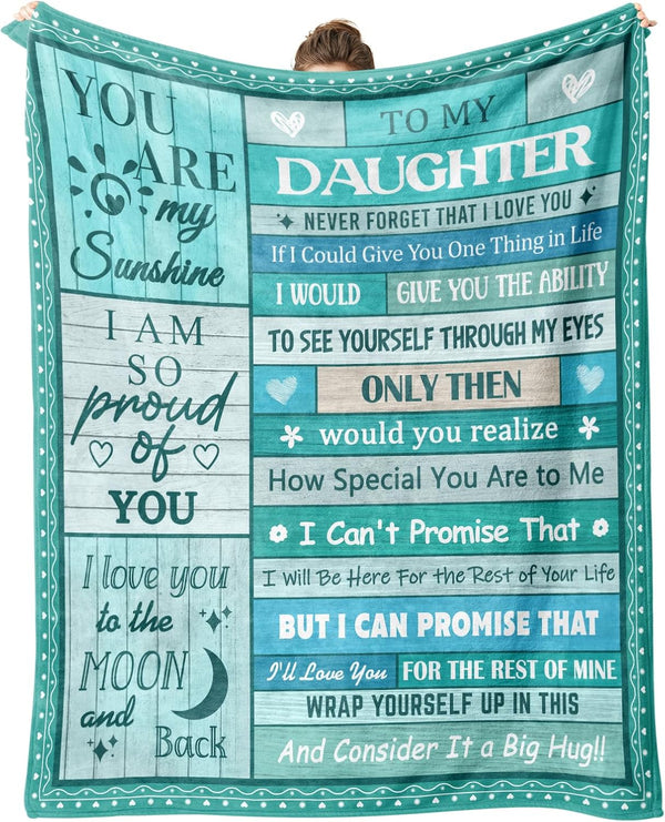 Daughter Gifts from Mom Dad, Daughter Birthday Gifts, Gifts for Daughters Blankets