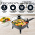 HomeCraft 7-Inch Electric Non-Stick Skillet, Adjustable Temperature Control, Cool-Touch Handle with Tempered Glass Lid, Perfect For Healthy Keto & Low-Carb Diets, Rice Bowls, & Eggs by Homecraft