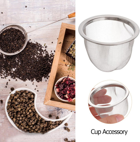 Luxshiny 8Pcs Stainless Steel Tea Strainer Insert, Metal Mesh Infuser for Loose Tea Leaves, Replacement for Teapot