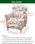 1 Sofa,02 CRFATOP Stretch Piece Chair Covers with Arms Printed Accent Chair Cover Armchair Flower Soft Banquet Armchair