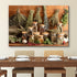 wall26 24"x36" Canvas Print Wall Art Rustic Italian Style Jarred Spices and Hanging Herbs Fruit Food Photography
