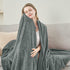 Grey Leaves Pattern Throw Blanket by inhand, Super Soft Flannel Cozy Lightweight for Couch, 50 x 60 Inches