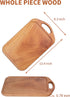 Khaya Wood Cutting Board, Wooden Chopping Board with Juice Groove & Handle Hole for Meat, Cheese, Vegetables, Bread, and Charcuterie (Japanese Style)