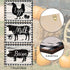 Jetec 3 Pieces Farmhouse Kitchen Decor, Wooden Pig Cow Chicken Signs, Rustic Buffalo Plaid Wall Art for Home Decorations