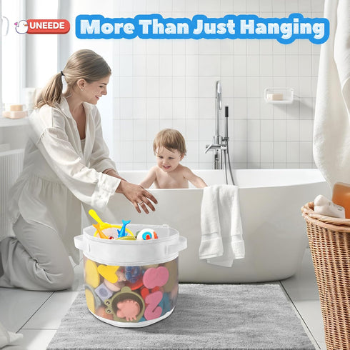 Organizer,4.15 UNEEDE Bath Toy Gallons Bathtub Toy Storage Organizer,Quick Access Bath Toy Holder For Bathtub,Baby