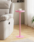 TB01BP065 TUTOTAK Tall Round Side Table, Small End Table, Drink Table, Pedestal Side Table, livingroom, Pink