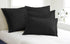 FRESH IDEAS Poplin Tailored Pillow Sham, Euro, Black