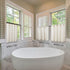 Kitchen Cafe Curtains 24 Inch Length - 2 Panels Set Light Filtering Sheer Privacy Linen Short Curtains