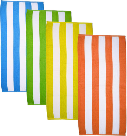 BolBom*S 100% Set 30"x60" Pack 4 Cotton Luxury Bath Towel - Soft & Absorbent Quick-Dry Towels for Bathroom, Spa, Beach