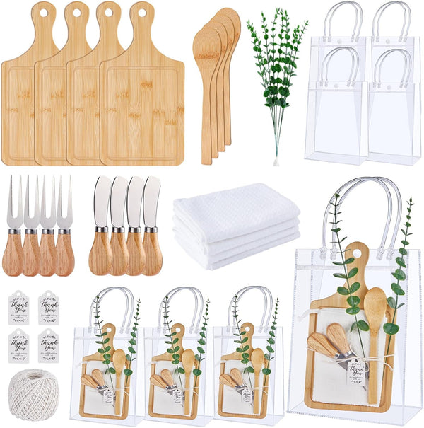 Baby Shower Prizes for Game Winners Bamboo Cheese Board Spoon Fork Butter