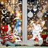 236PCS Christmas Window Clings, 9 Sheets Double-Sided Snowflakes Stickers for Glass Window Decor