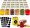 Betrome 30 Pack 6oz Hexagon Glass Jars with Gold Lids, Clear Glass Canning Jars for Jams, Shower Favors, Craft