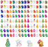 120 Pieces Mini 3D Printed Mini Animal Set - Gradient 3D Animal