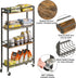 4-Tier 32.7" UHBR002H YMYNY Slim Kitchen Storage Rolling Cart, Utility Cart on Wheels, for Narrow Spaces, Laundry Room