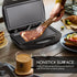 Aigostar Sandwich Maker with Non-stick Deep Grid Surface for Egg, Ham, and Steaks, Compact Electric Grill