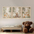 ICHZUMW Set 3, 12x16in Woodland Nursery Decor Wall Art of Cute Forest Friend Animal Canvas Prints Bear Fox Deer