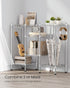 3-Tier 3 ULGR103E01 SONGMICS Bathroom Shelf, Storage Rack for Small Space, with PP Shelf Liners, Removable Hook