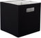 DII Collapsible Polyester Storage Cube, Solid, Lightweight and Durable, Small Square, 11x11x11", Black