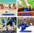 2 Pack 27.2" Beach Shovels for Kids, Long Detachable Kids Shovel with Wood Handle Metal Spade Sand Shovels for Digging