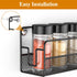 OneAhead Design 2 4 Pack Wall Mounted Spice Rack Organizer, Pantry Door Organizer & Hanging Storage Baskets, Metal