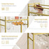 2 Bar Cart, Serving Cart for Home, Microwave Cart, Drink Cart, Wine Cart with Mirrored Shelves, Wine Holders, Glass