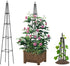 6FT Obelisk Trellis for Climbing Plants Outdoor, 16mm Rust-Proof Extra Thickened Plastic-Coated